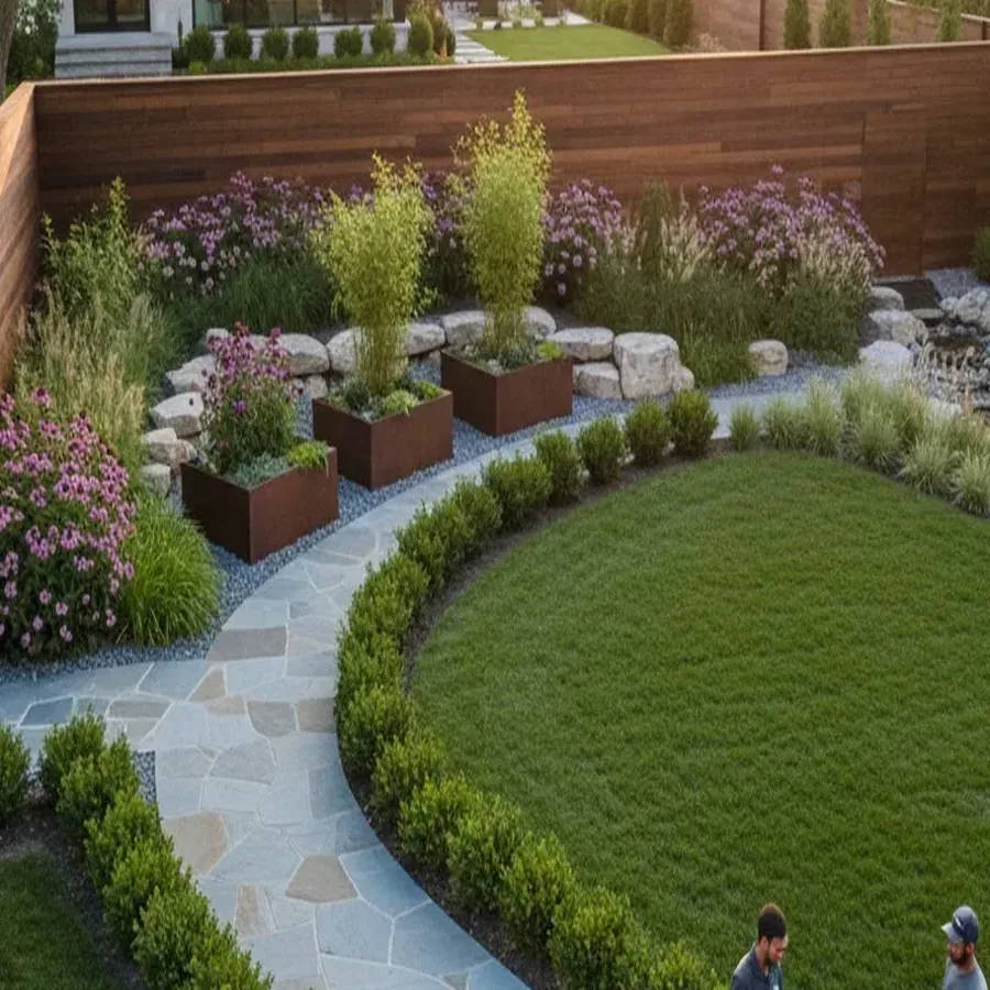 Layered landscape planting