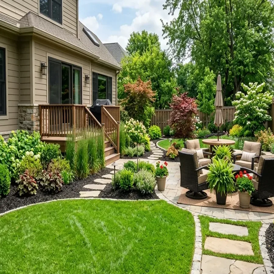 Entertaining zone landscaping project example